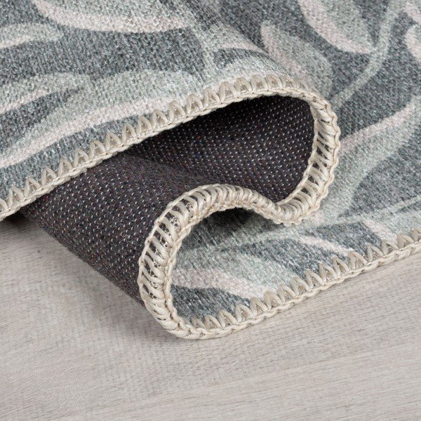 Tappeto lavabile verde chiaro con fibre riciclate 80x150 cm Wallace - Flair Rugs-image-2