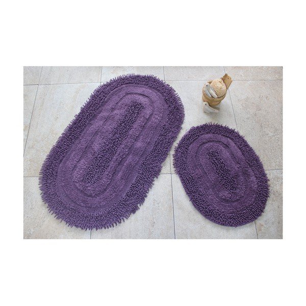 Set di 2 tappetini da bagno viola Jane - Foutastic