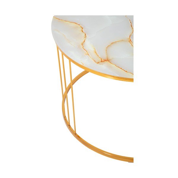 Tavolino in oro , ⌀ 70 cm Simple Paris - Mauro Ferretti-image-4