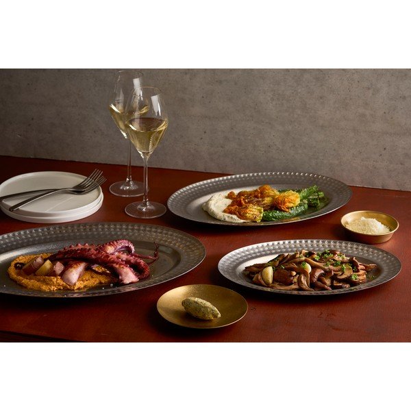 Vassoio vassoio di servizio in acciaio inox 26,5x41 cm Serve – BonBistro-image-1