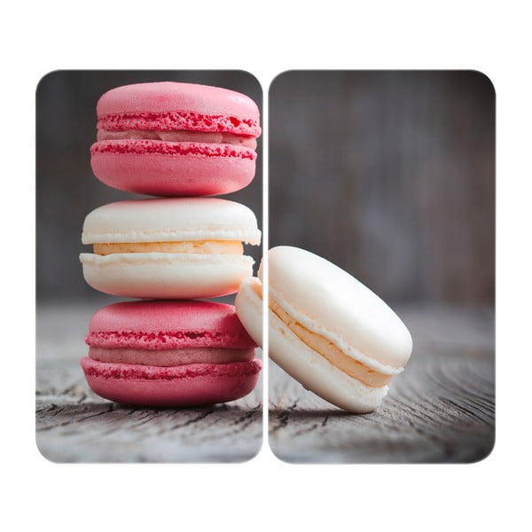 Set di 2 copri stufe in vetro, 52 x 30 cm Macarons - Wenko