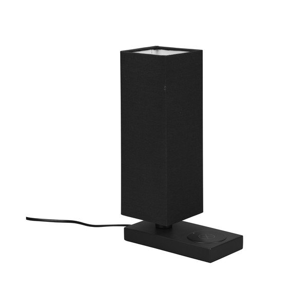 Lampada da tavolo nera opaca con caricatore wireless (altezza 35 cm) Haley - Reality-image-2