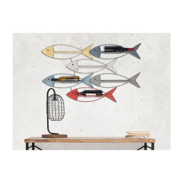 Nástěnný držák na lahve Mauro Ferretti Fish, 103,5 x 62 cm-image-1