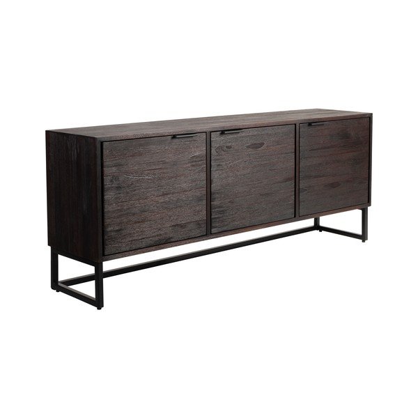 Cassettiera bassa marrone in teak 140x55 cm Webster - White Label-image-2
