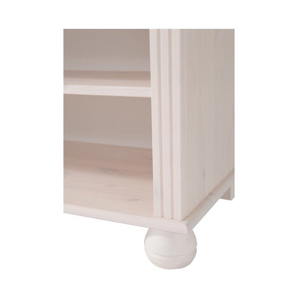 Set da salotto bianco a tre pezzi in legno di pino Ella - Støraa-image-4