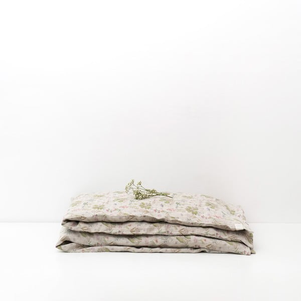 Biancheria da letto per bambini in lino beige, 140 x 200 cm Botany - Linen Tales-image-3