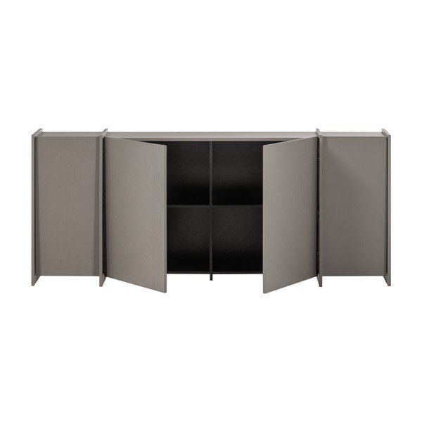 Credenza grigia con effetto frassino 200x85x44 cm Brock – WOOOD-image-3