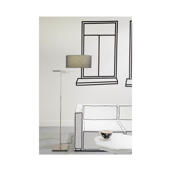Lampada a stelo grigia con paralume beige Berlino - Citylights-image-1