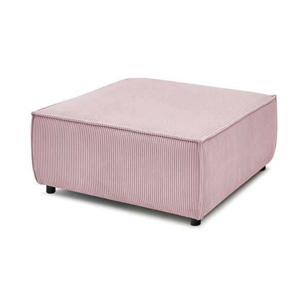 Pouf in velluto a coste rosa chiaro Nihad modular - Bobochic Paris