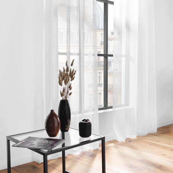 Tenda sottile bianca in voile 140x240 cm Lissea – douceur d'intérieur-image-2