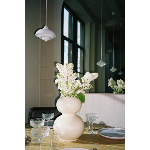 Vaso beige in ceramica (altezza totale 36 cm) Tuga – noo.ma-image-3