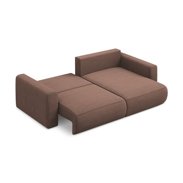 Divano angolare rosa allungabile/con contenitore (con penisola a destra/con chaise lounge) Kapua – Makamii-image-3