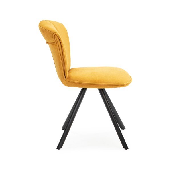 Sedie da pranzo gialle in un set di 2 Simbra - Marckeric-image-4