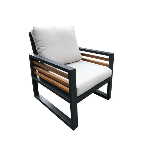 Set da giardino in alluminio grigio per 5 persone Colmar - Rojaplast-image-2