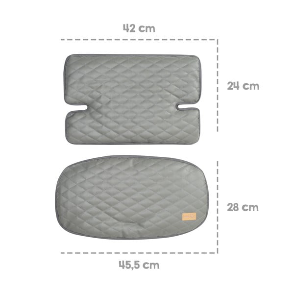 Inserto per sedia da pranzo grigio-marrone Luxe - Roba-image-4