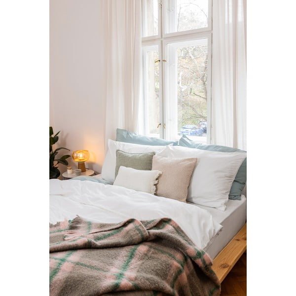 Biancheria da letto matrimoniale bianca in microsatin 200x200 cm Basic - Bonami Essentials-image-3