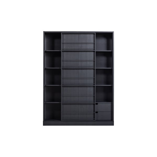 Libreria in legno di pino nero 150x200 cm Swing - WOOOD-image-4