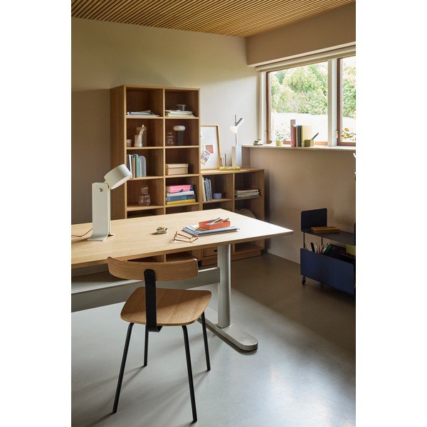 Libreria di colore naturale con effetto rovere 80x95x30 cm Disco – Hübsch-image-2