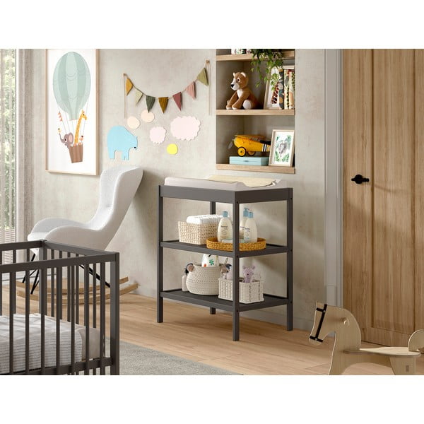 Fasciatoio color antracite in faggio massiccio Dino – Vipack-image-1