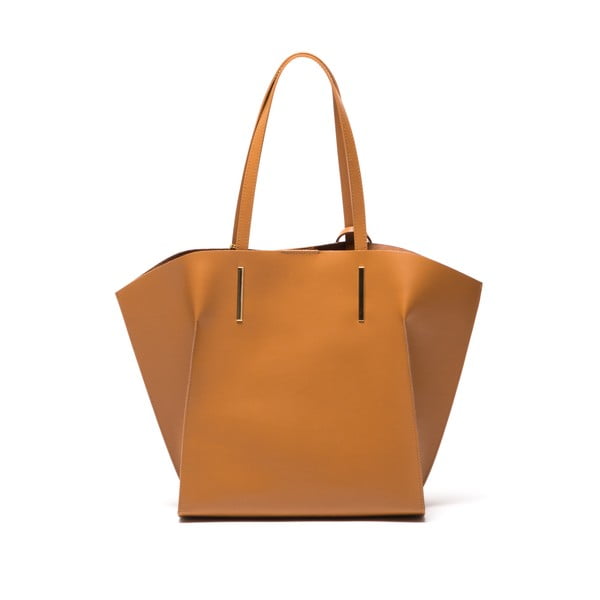 Hnědá kožená kabelka Mangotti Kalina-image-1