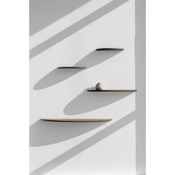 Scaffale in rovere marrone 100 cm Mu - Gazzda-image-3