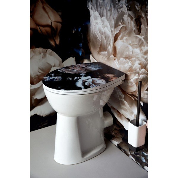 Sedile del water con decorazione floreale Peony - Wenko-image-1