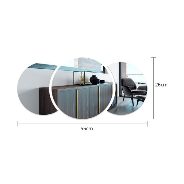 Adesivo murale 26x26 cm Half-moon Mirror - Ambiance-image-2