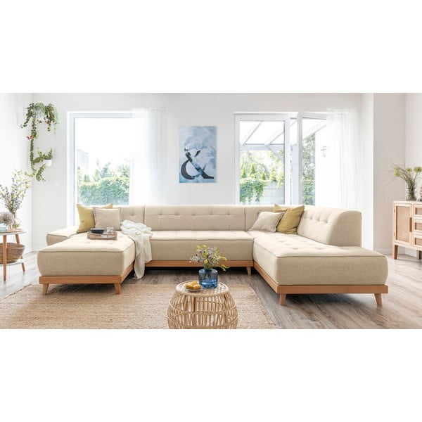 Divano letto angolare beige (angolo destro/"U") Dazzling Daisy - Miuform-image-3