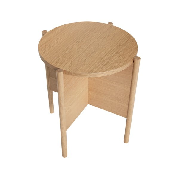 Tavolinino rotondo in rovere ø 45 cm Heritage - Hübsch-image-3