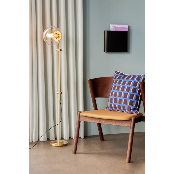 Lampada da terra in ottone con paralume in vetro (altezza 147 cm) Bubble - Hübsch-image-1