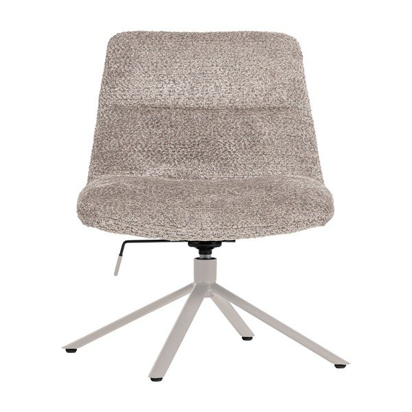 Poltrona grigio chiaro girevole con rivestimento in bouclé Soren – WOOOD-image-2