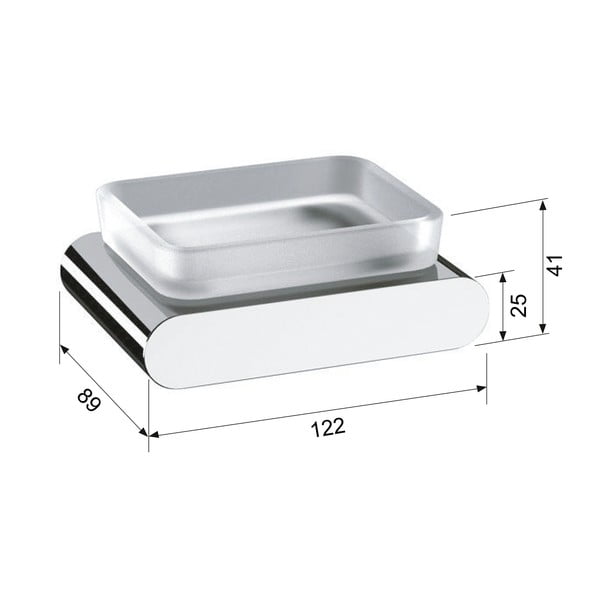 Portasapone in vetro bianco montato a parete Flori - Sapho-image-1