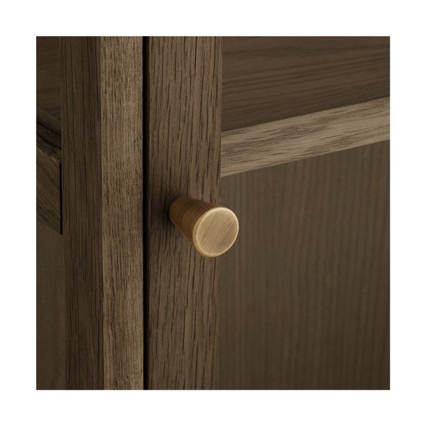 Vetrina marrone scuro con effetto rovere da appendere 40x60x20 cm Zamora – House Nordic-image-4