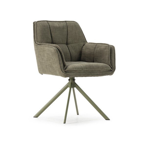 Set di sedie da pranzo verde in imbottito 2 pz Keiko – Marckeric