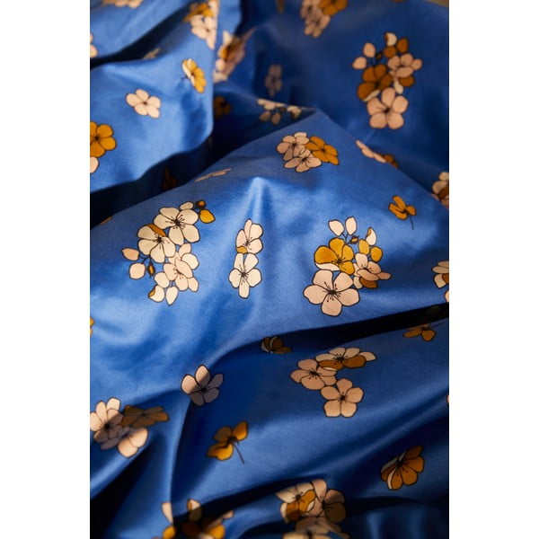 Lenzuolo matrimoniale in cotone sateen blu 200x220 cm Grand Pleasantly - JUNA-image-3