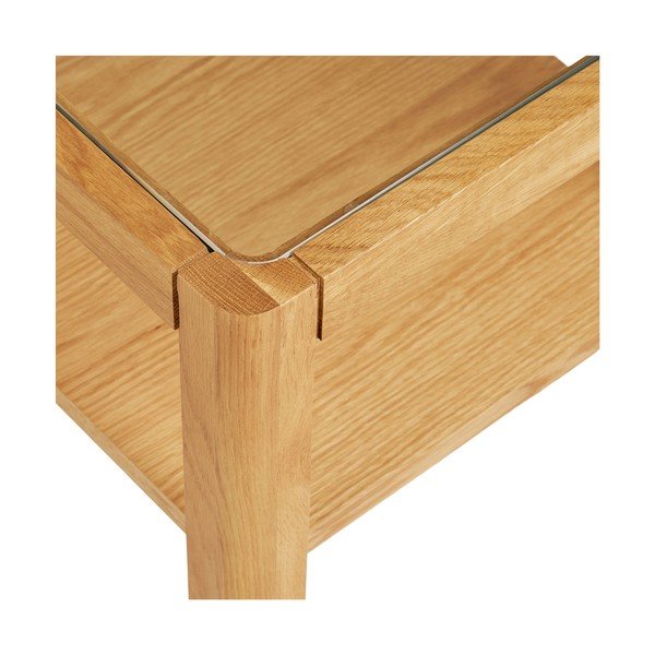 Tavolino con piano in vetro 40x40 cm Lourmarin – House Nordic-image-4