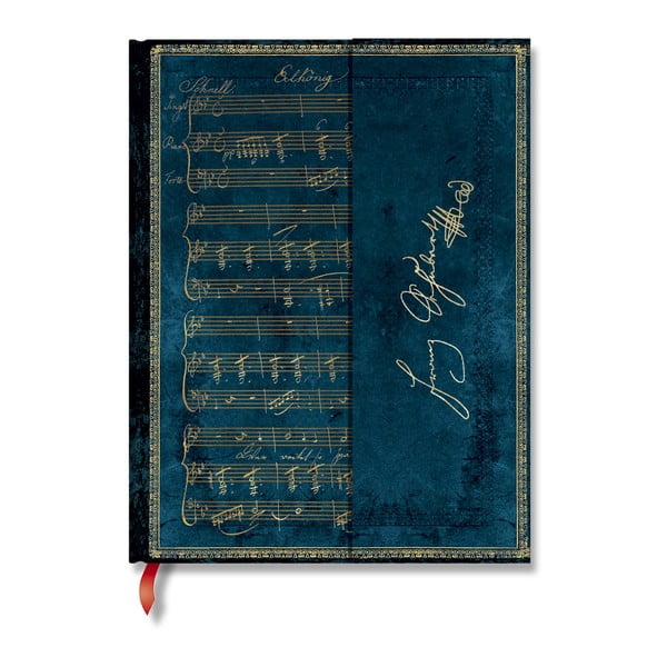 Quaderno cartonato a righe blu, 144 pagine Schubert - Paperblanks