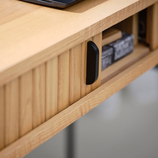 Tavolo da lavoro in rovere 60x120 cm Nola - Unique Furniture-image-3