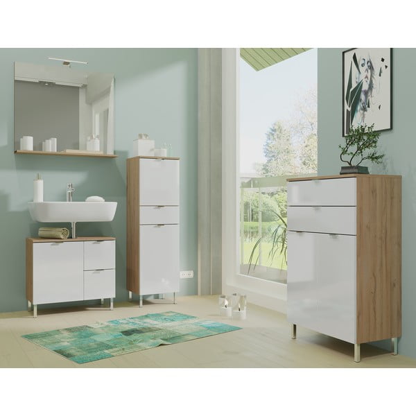 Mobile bagno alto bianco 60x97 cm Mauresa - Germania-image-4
