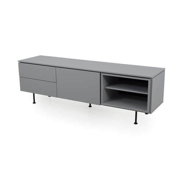 Cassettiera grigia , larghezza 180 cm Plain - Tenzo-image-1