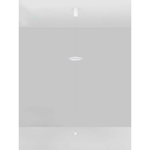 Lampada da terra LED bianco opaco in alluminio con intensità regolabile (altezza totale 330 cm) Olos – Nova Luce-image-4