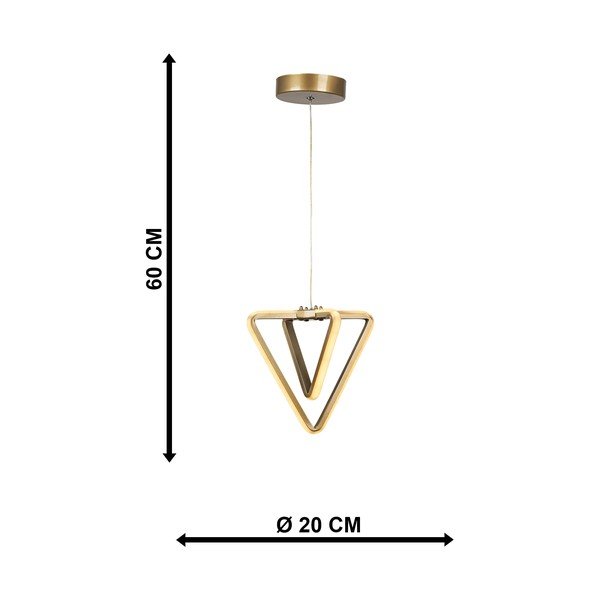 Lampadario LED color bronzo in metallo ø 20 cm Baris – Squid Lighting-image-4