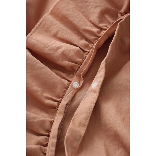 Set copripiumino e federa rosa polveroso in raso di cotone per letto singolo 150x210 cm Gloria – Ellos Home-image-4