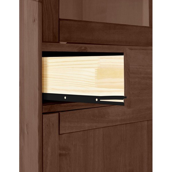 Vetrina in legno di pino marrone con ante scorrevoli 140x40 cm Harry - Støraa-image-1
