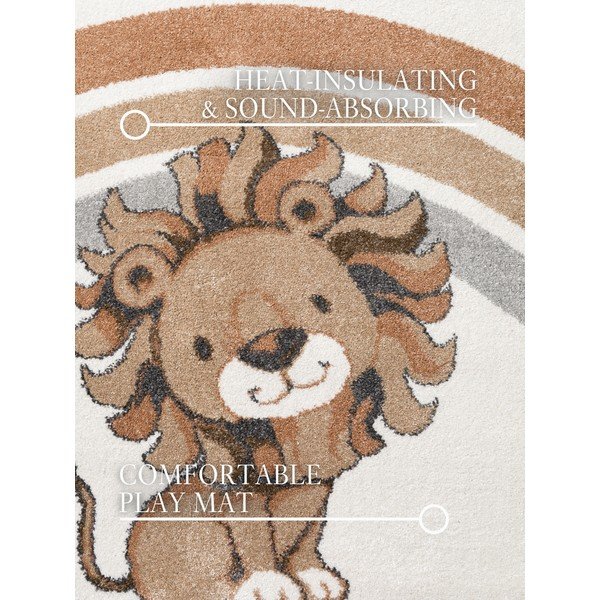 Tappeto per bambini crema 160x230 cm Roar like a Lion Rainbow Party - Villeroy&Boch-image-3