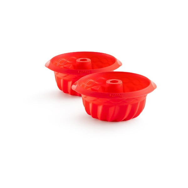 Set di 2 stampi per bundt cake in silicone rosso - Lékué