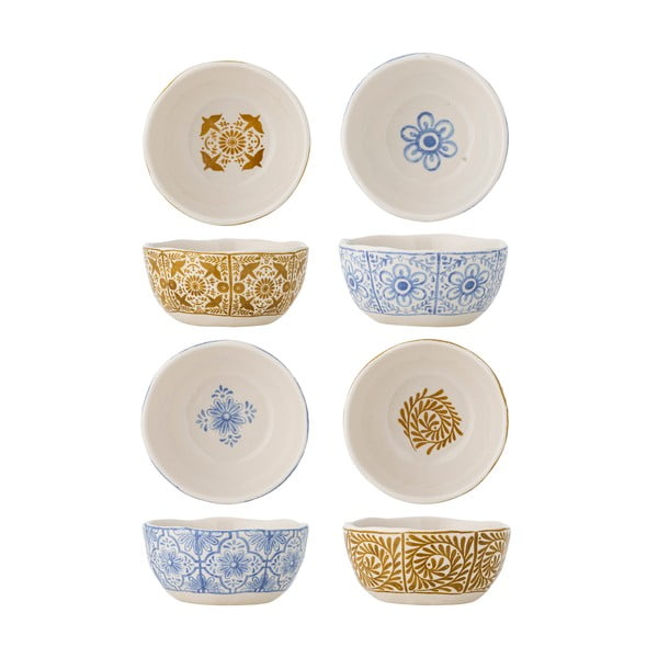 Ciotoline in set blu e arancioni in gres 4 pz 200 ml Milton – Bloomingville-image-2