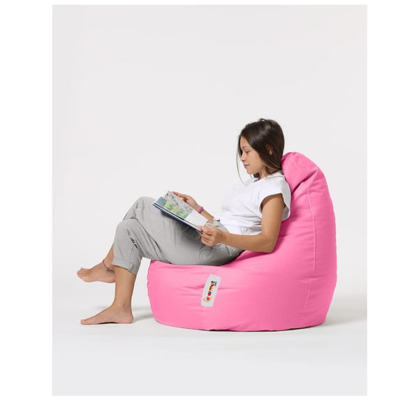 Puof a sacco rosa Drop – Floriane Garden-image-2