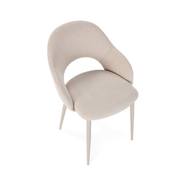 Sedie da pranzo in set beige in imbottito 2 pz Lia – Marckeric-image-3