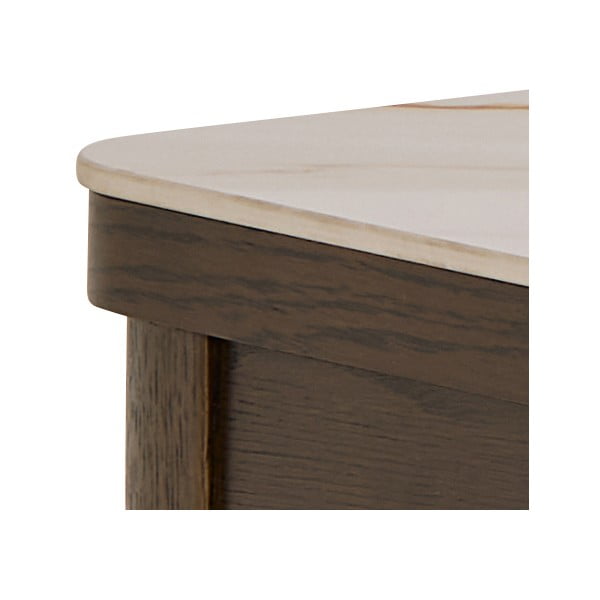 Tavolo consolle beige/marrone scuro con piano in ceramica 40x100 cm Southampton – Actona-image-4